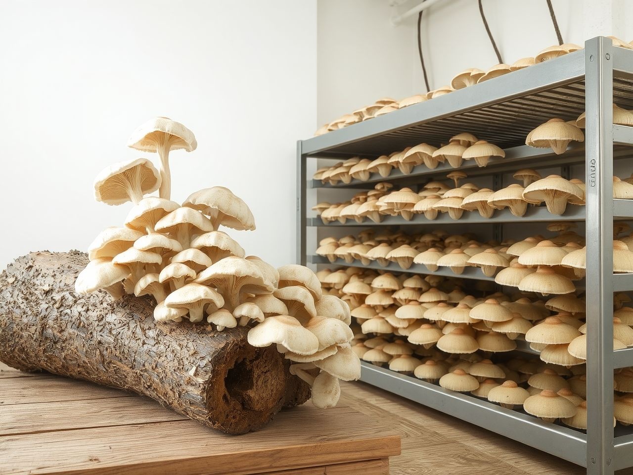 A laskagomba gyorsan növekszik, ideális otthoni termesztéshez.