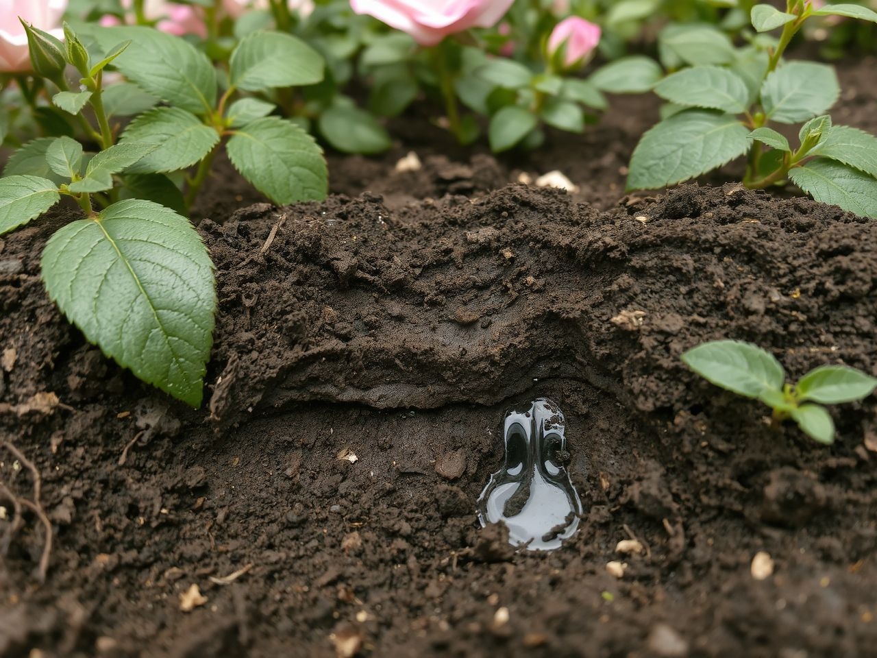 A jó vízelvezetés megelőzi a rózsák gyökérrothadását.