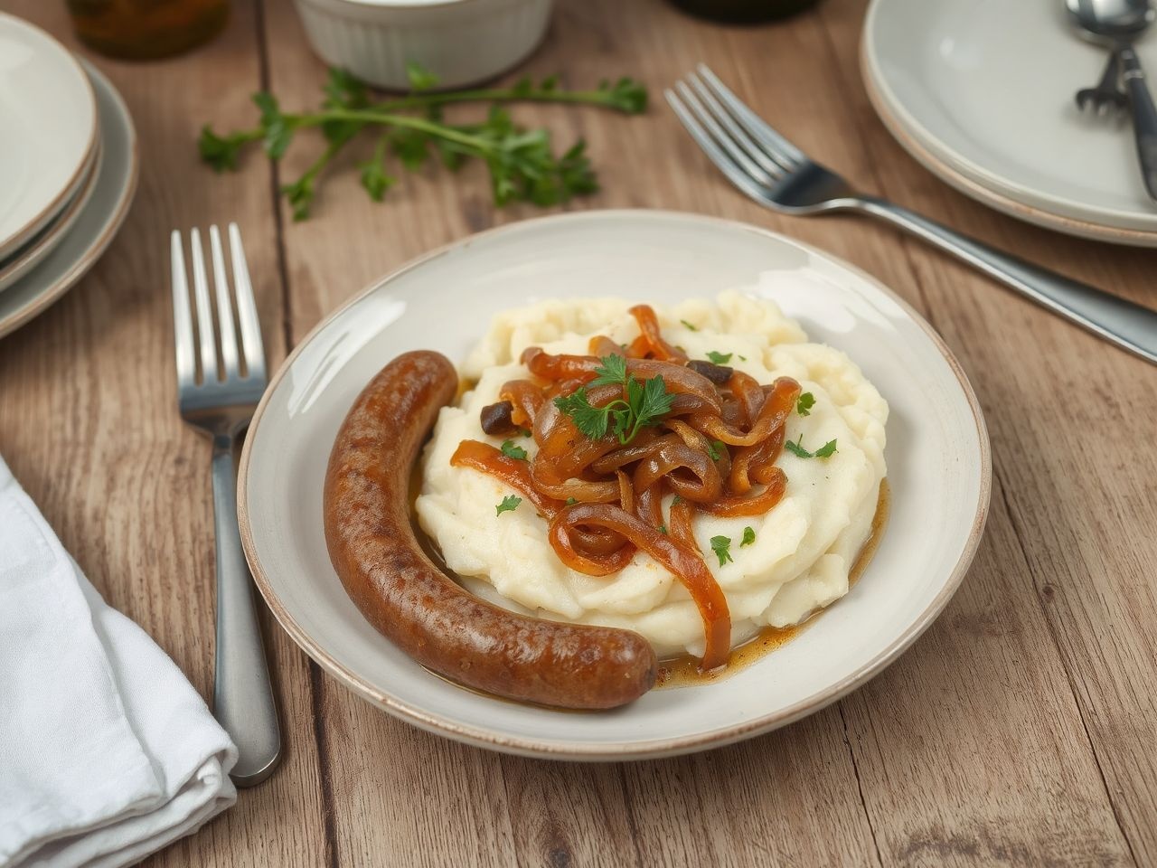 Színes fűszerek és friss petrezselyem feldobják a tálalást.