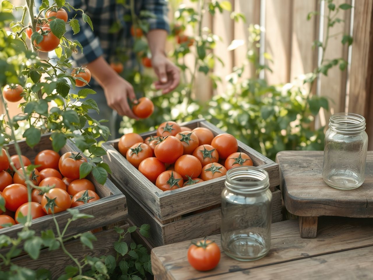 A paradicsomot száraz időben, éretten kell betakarítani.