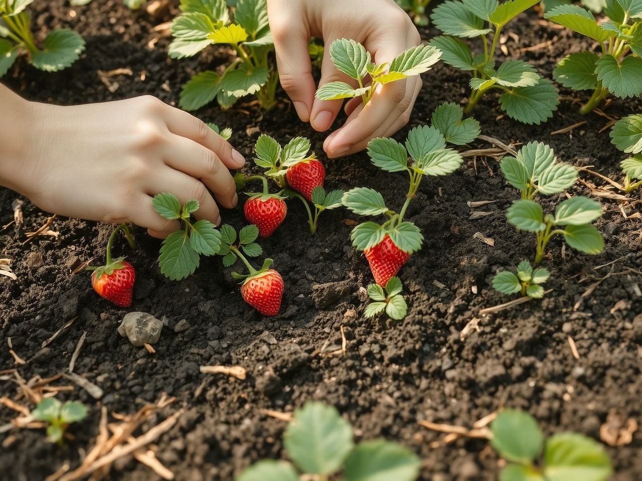 Az eper sorok közötti távolsága optimális növekedést biztosít.