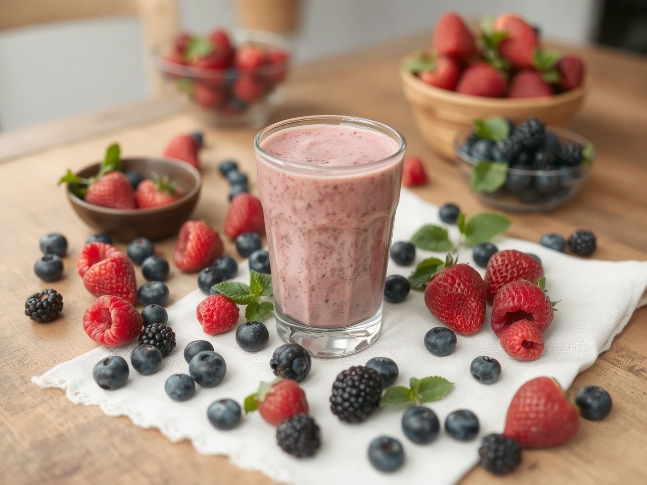 Az erdei gyümölcsös turmix gyermekeknek természetes energiát ad.