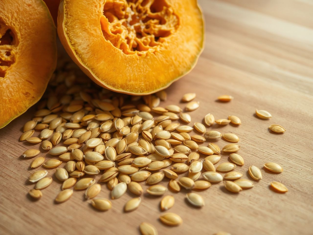 A sütőtök magja gazdag cinkben, támogatja a bőr és haj egészségét.