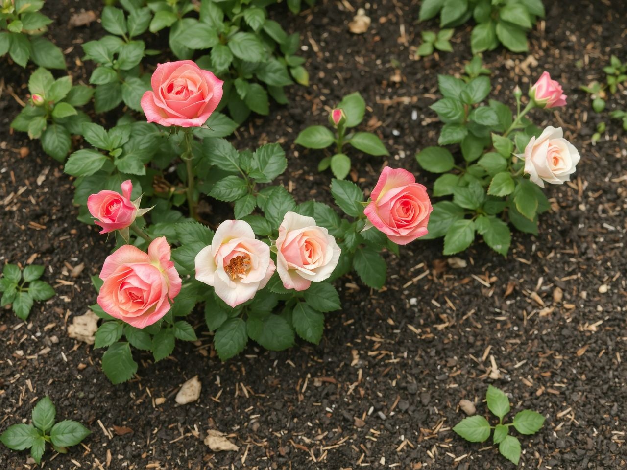 A biogazdálkodás javítja a rózsák talajának tápanyagkészletét és egészségét.