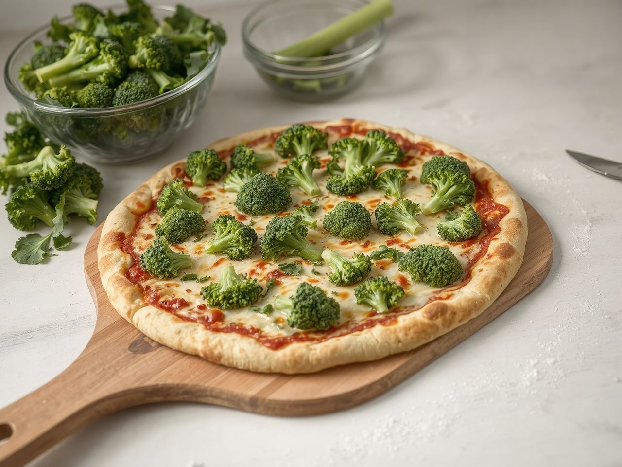 A brokkoli túl nedvesen könnyen eláztathatja a pizzát.