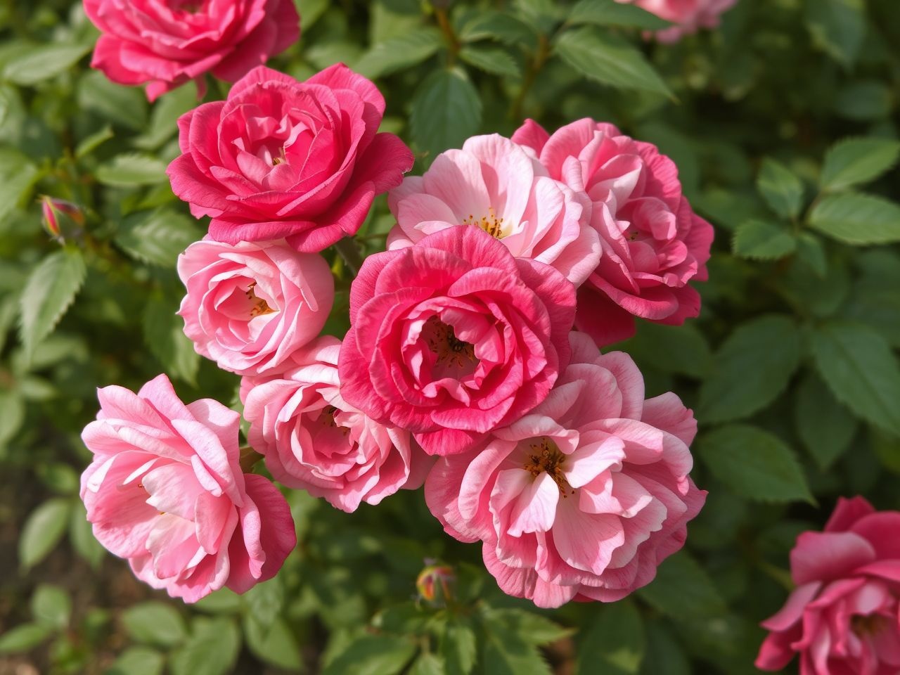 A floribunda rózsák nemcsak szépek, de betegségekre is ellenállóak.