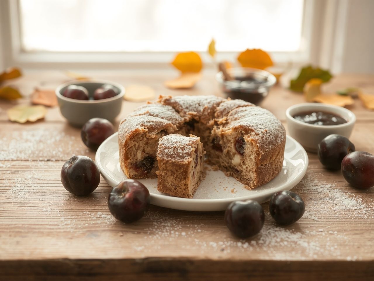 A reszelt szilvás süti titka a friss, érett szilva.