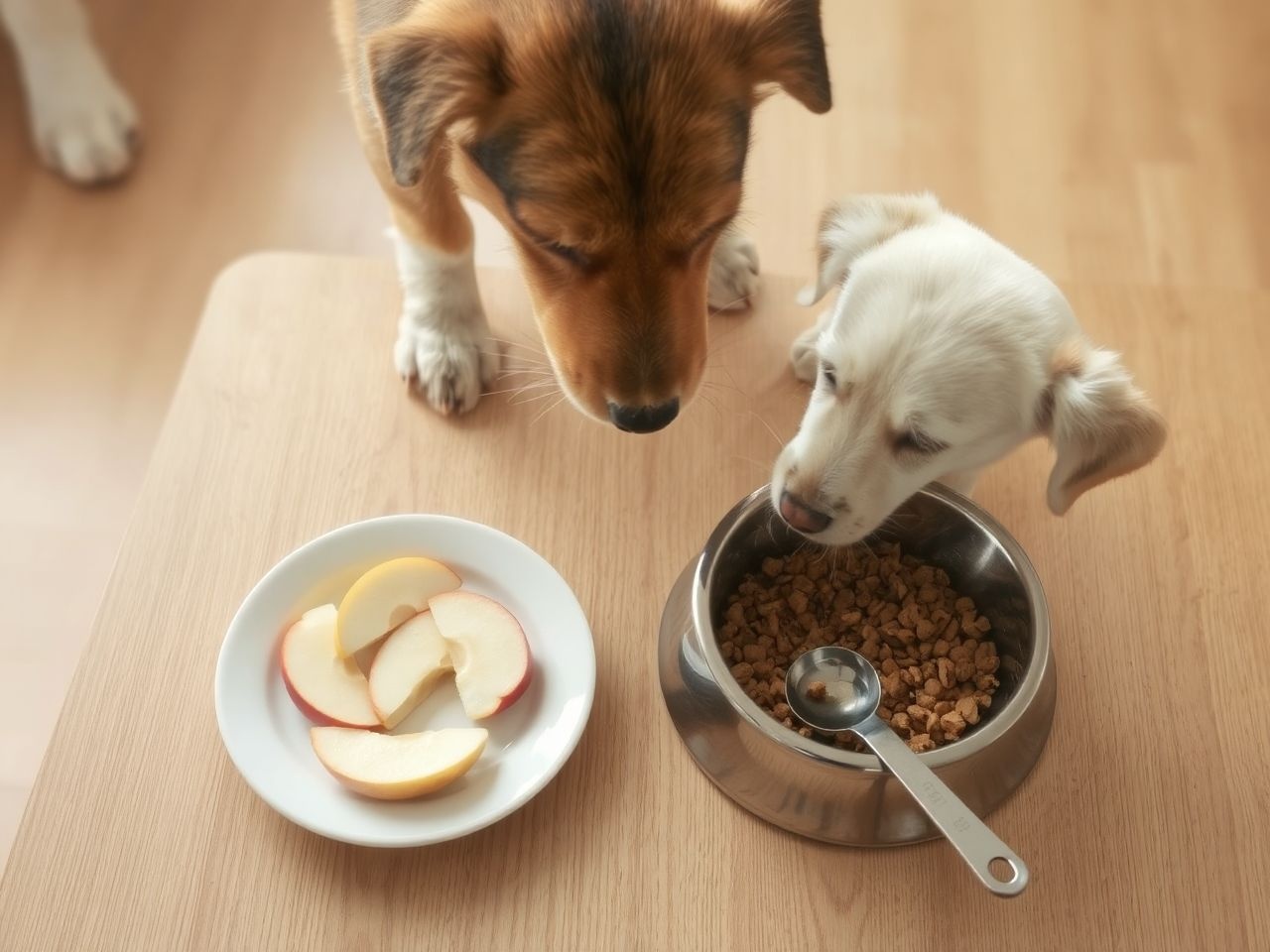 Az alma segíti a kutya emésztését, apróra vágva kínáld.