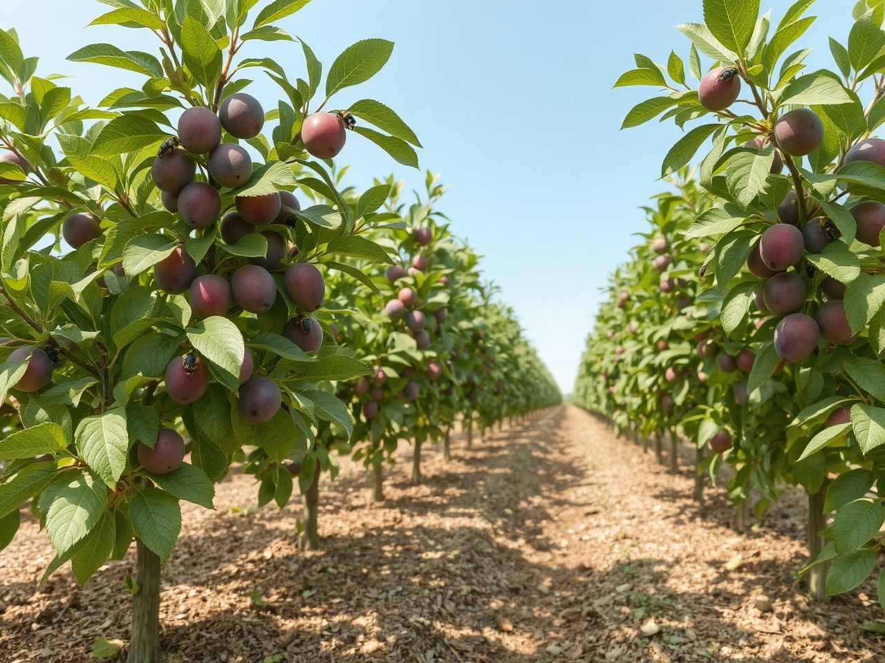 Az integrált növényvédelem csökkenti a vegyszerek használatát szilvásban.