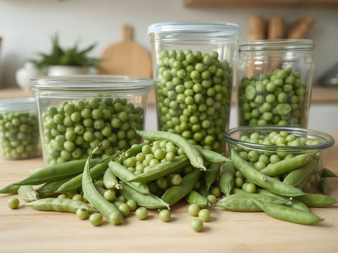 A zöldborsó legjobb tárolási módja a hűtőszekrényben, légmentesen.