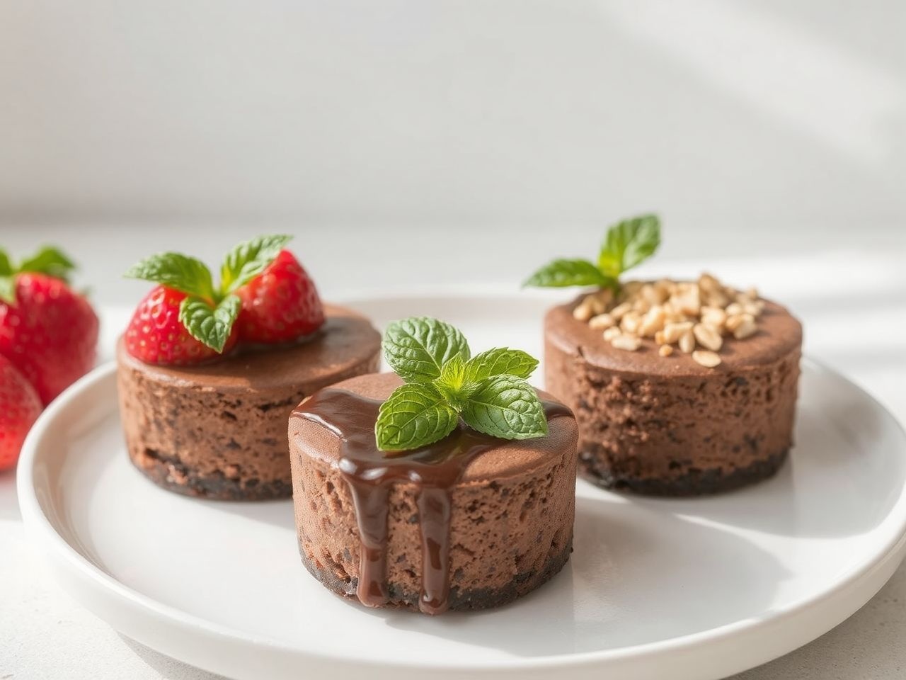 Az epres csokitorta variálható friss gyümölcsökkel és fűszerekkel.