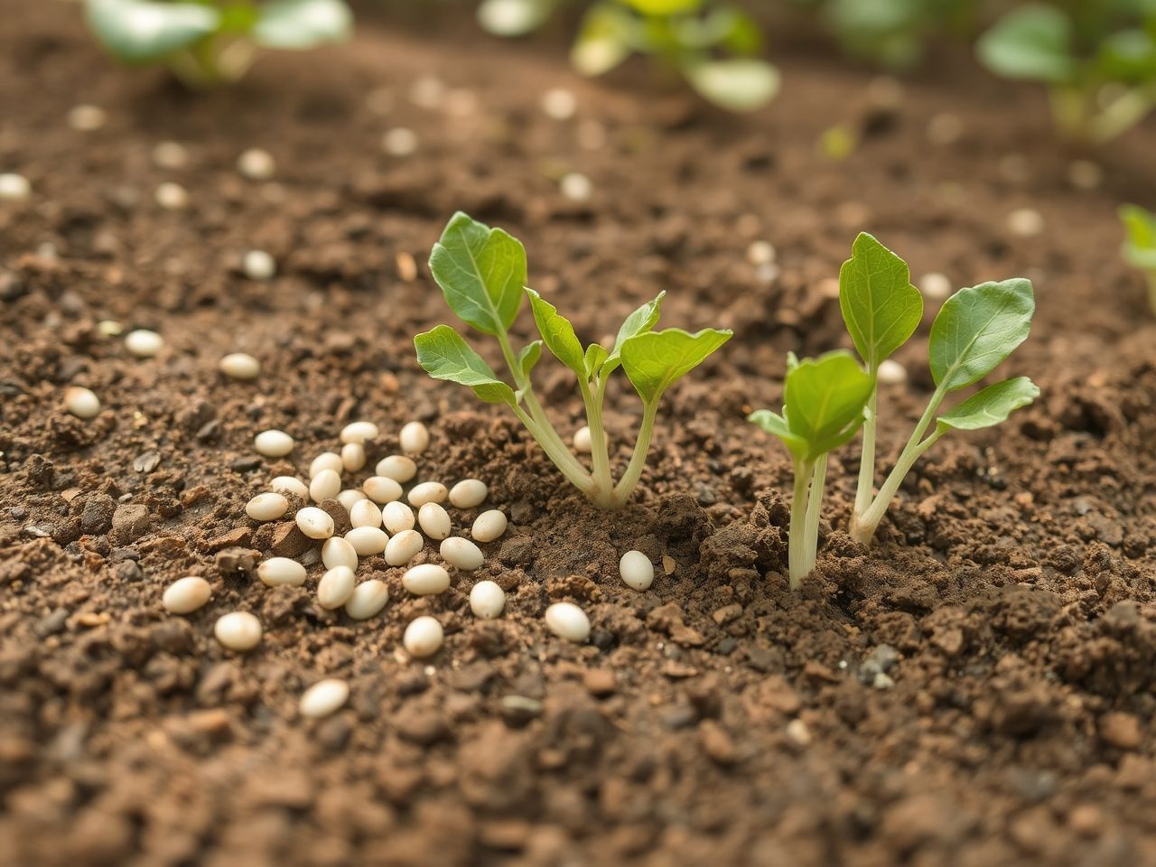 A metélőzeller magját 2-3 cm mélyre ültessük el.