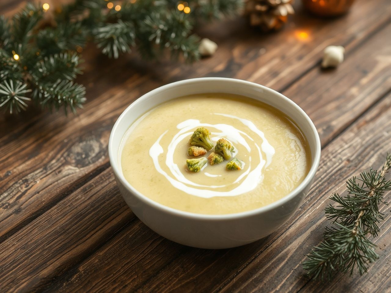 A brokkolikrémleves ünnepi asztalon könnyű és elegáns választás.