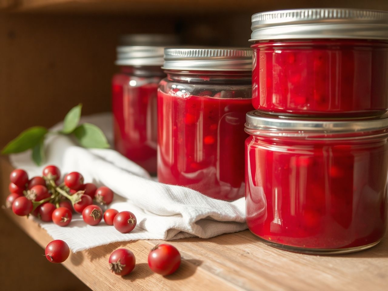 A csipkebogyólekvár hűvös, sötét helyen hónapokig eláll.