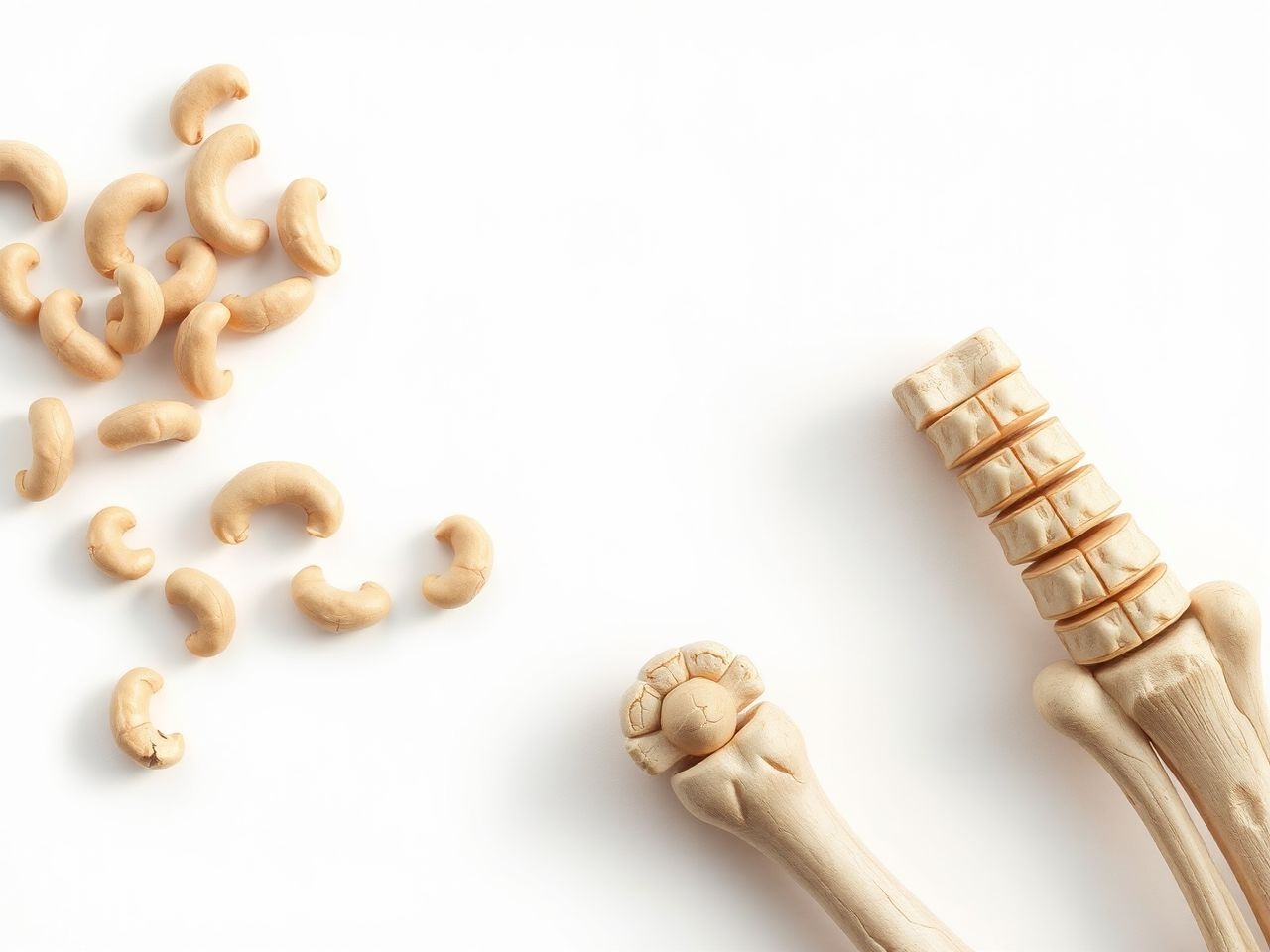 A kesudió kalciumban gazdag, erősíti a csontokat.