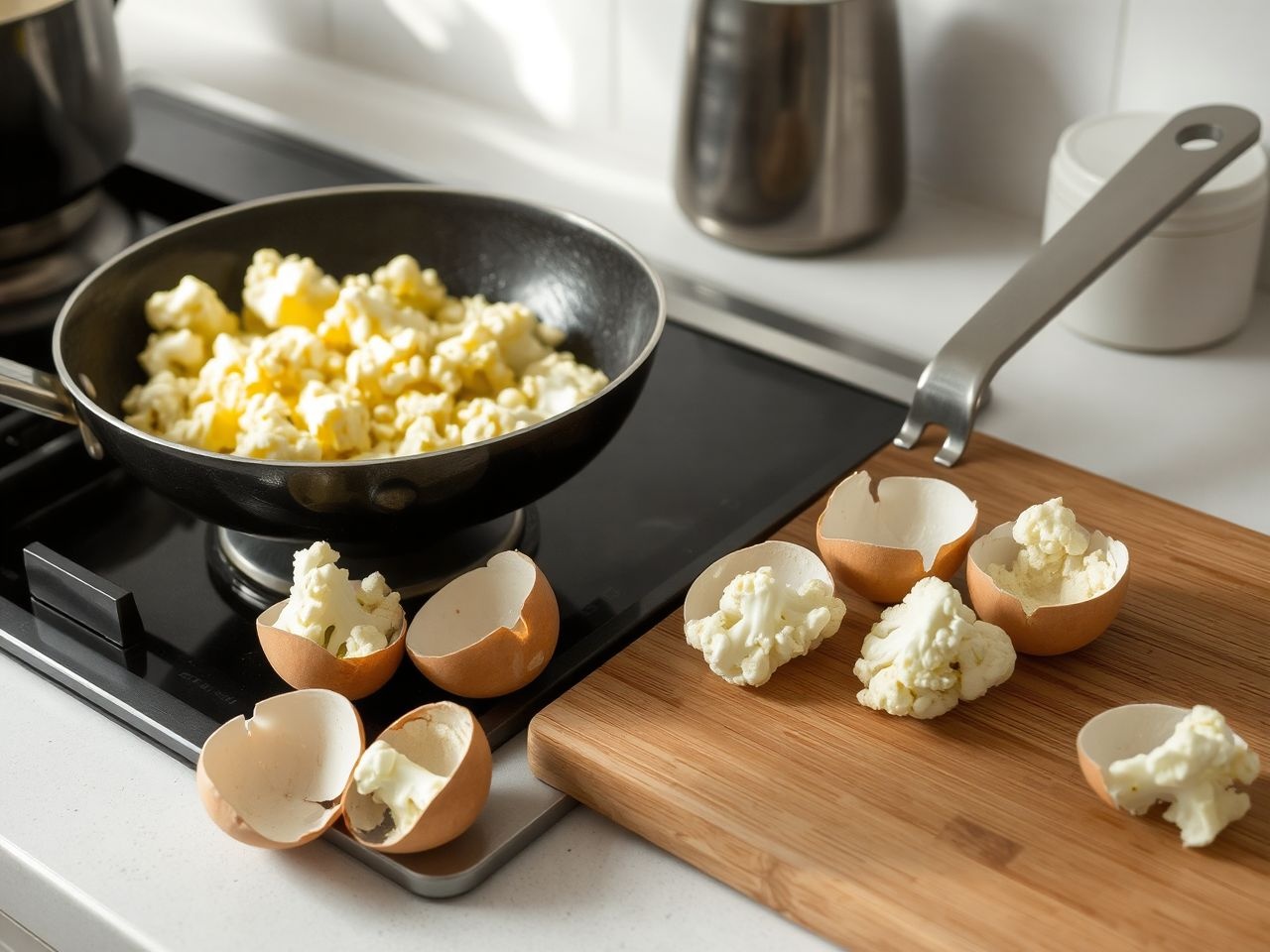 A karfiolos rántotta fehérjében gazdag, egészséges reggeli.