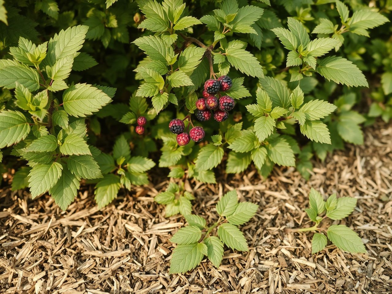 A mulcsozás jelentősen növeli a bodza terméshozamát és egészségét.