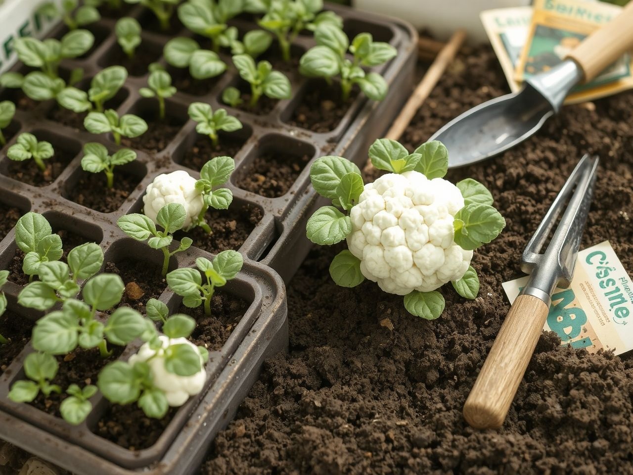 A palántanevelés gyorsabb karfioléréshez vezet, mint a közvetlen vetés.