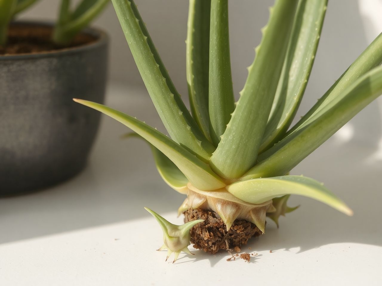 Az aloe vera sarjairól könnyen új növényt nevelhetsz otthon.