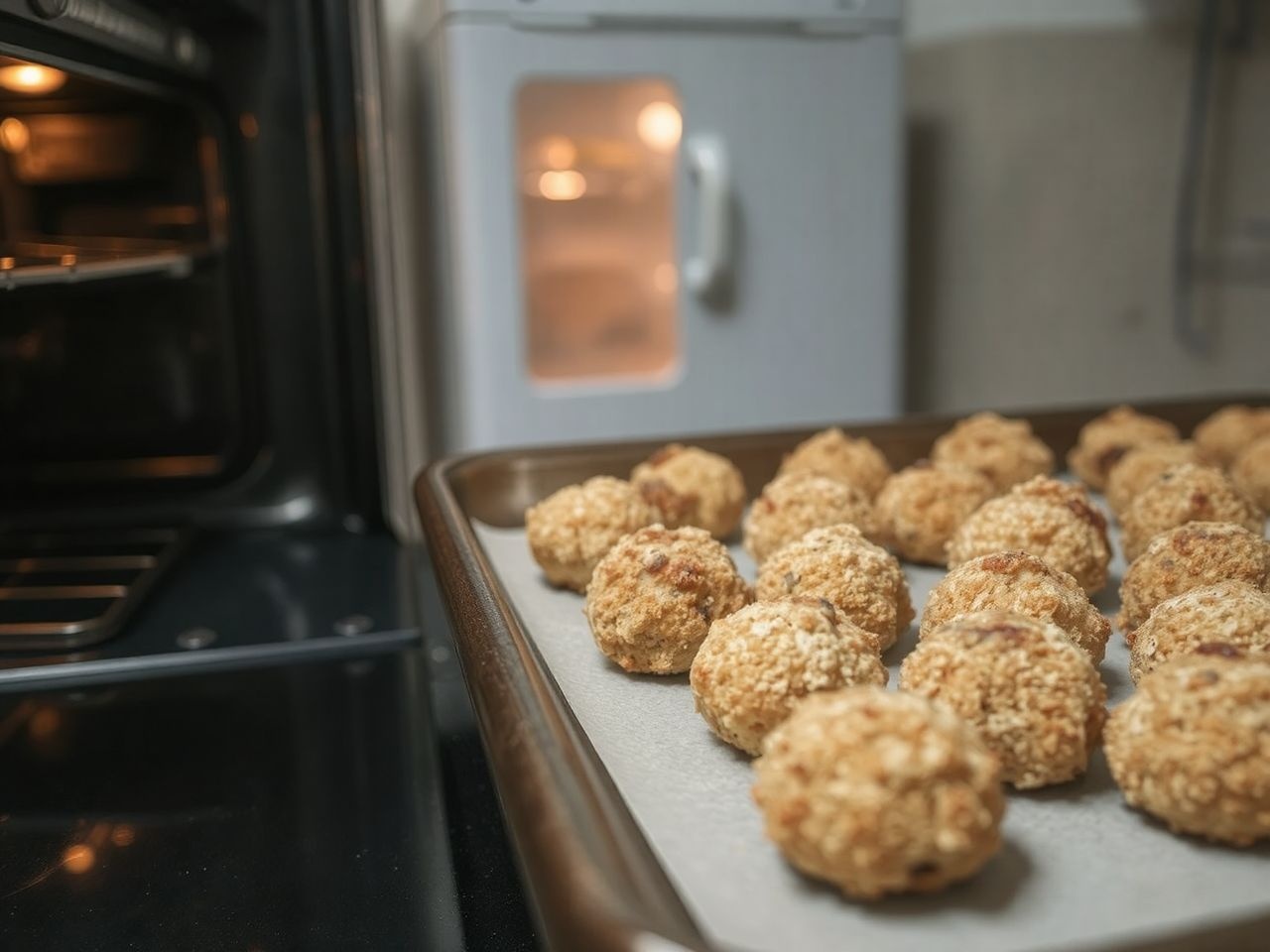 Az előzetes sütés garantálja a ropogós panírt fagyasztás után.