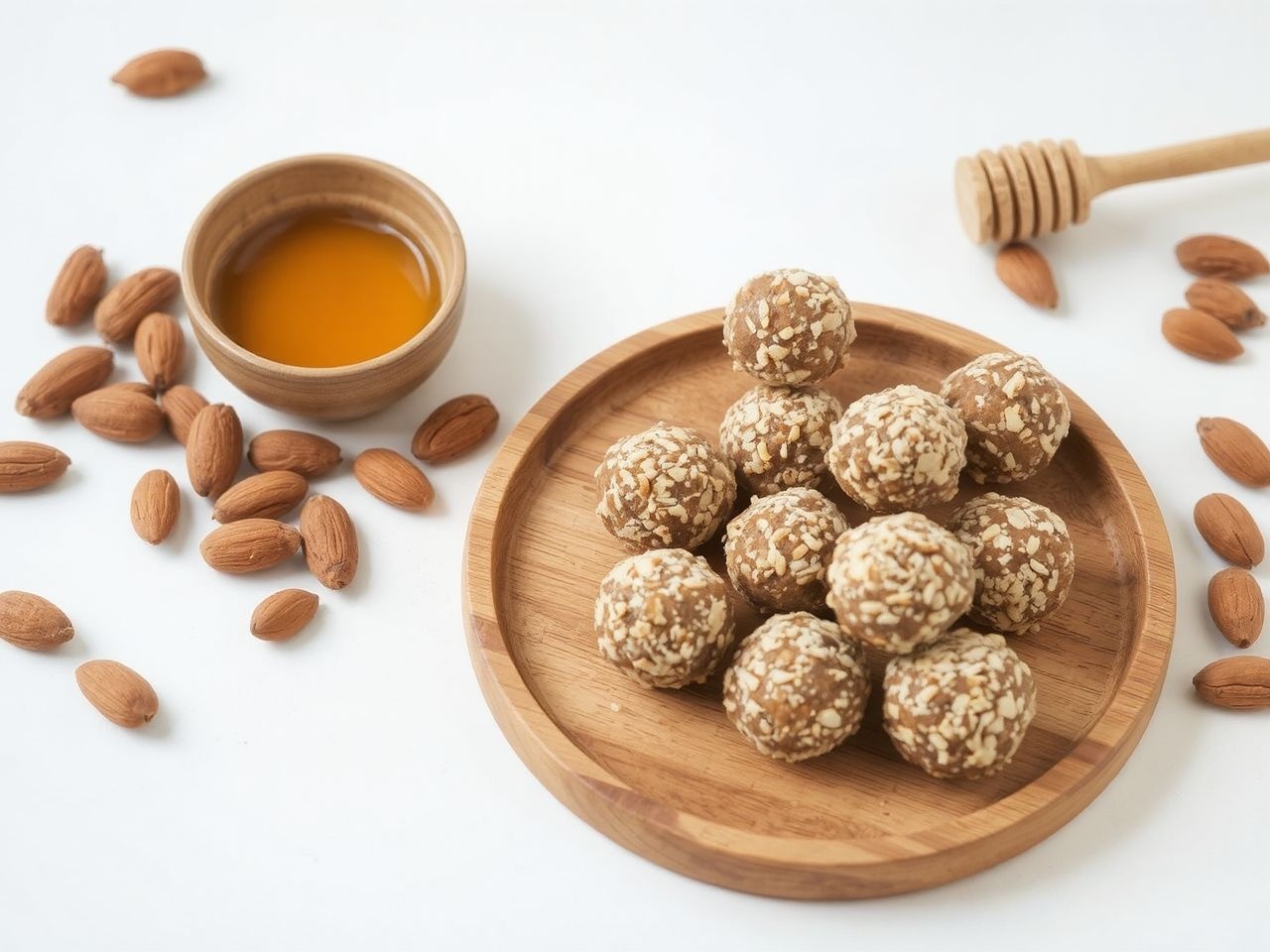 A mandulagolyó gazdag fehérjében és egészséges zsírokban.