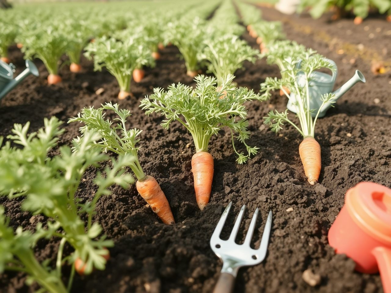 A rendszeres egyelés növeli a sárgarépa minőségét és méretét.