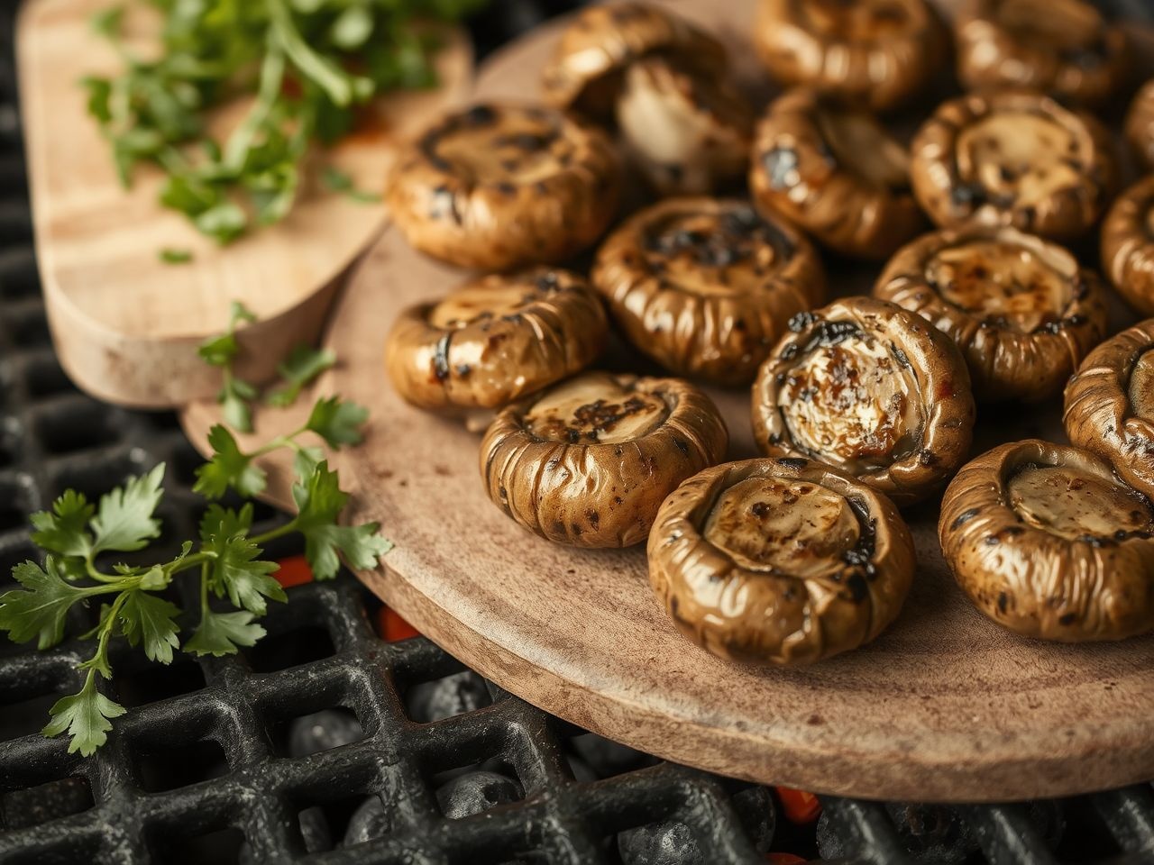 A direkt és indirekt grillezés kombinálása a tökéletes gombaérzésért.