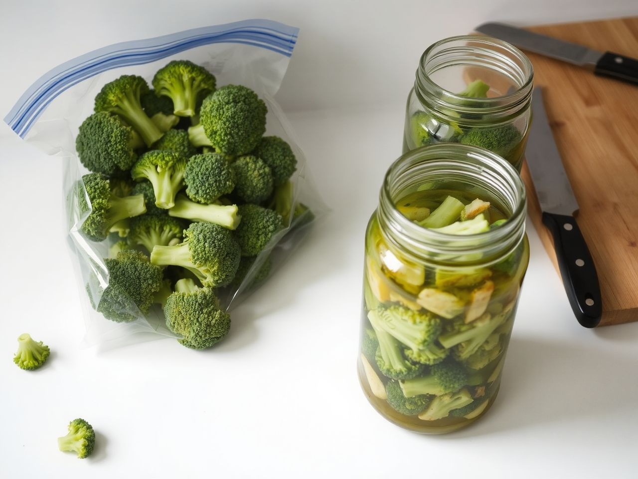 A brokkoli előfőzése megőrzi színét és tápanyagait tartósításkor.