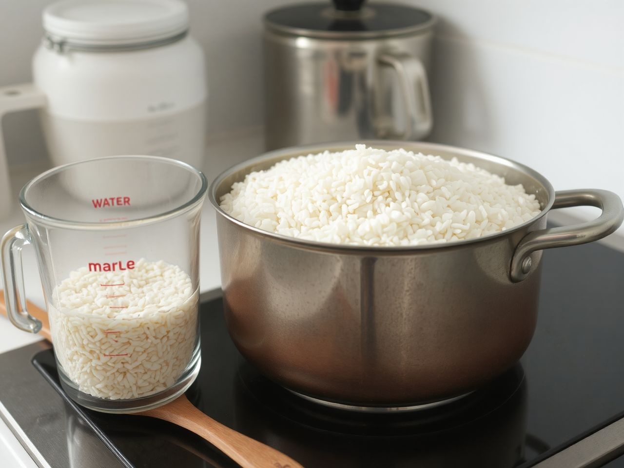 A túl sok víz miatt a kerekszemű rizs könnyen pépessé válik.
