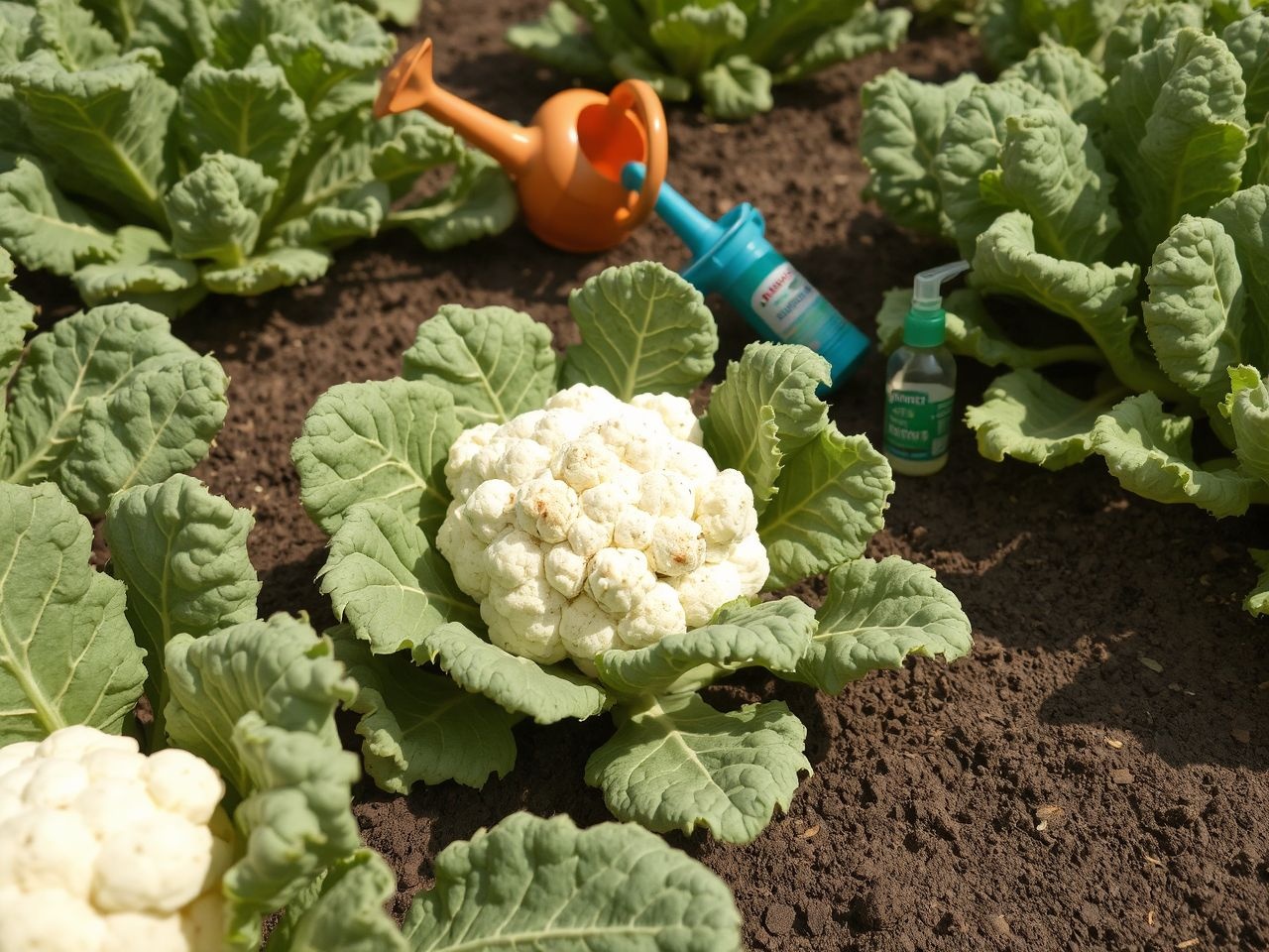 A karfiol vízhiányra érzékeny, ezért rendszeres öntözés szükséges.