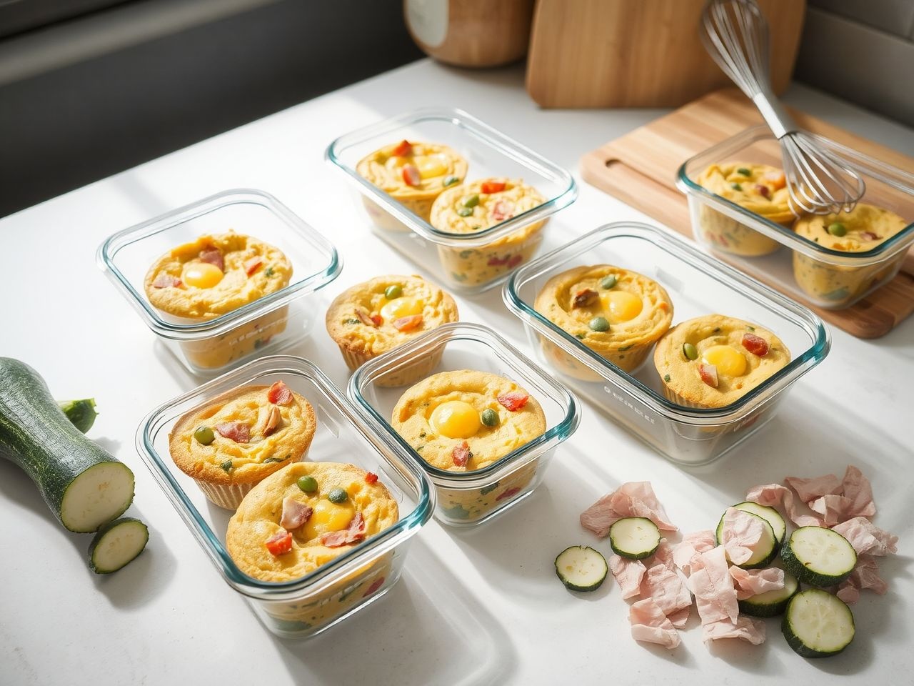 Előre készített muffinok időt spórolnak reggeli rohanásban.