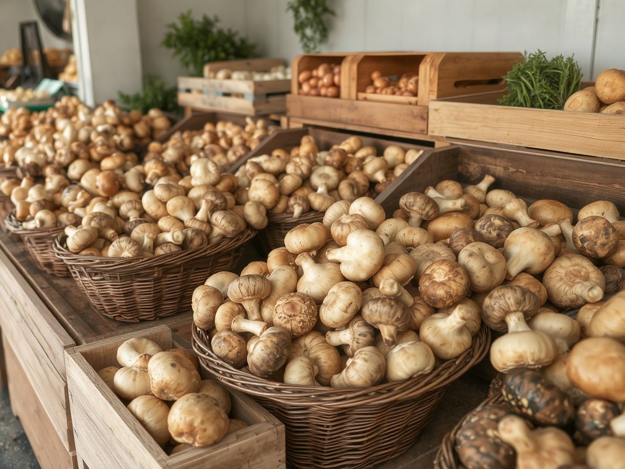 Piacon vásárolva könnyebben találhatunk friss, szezonális gombát.