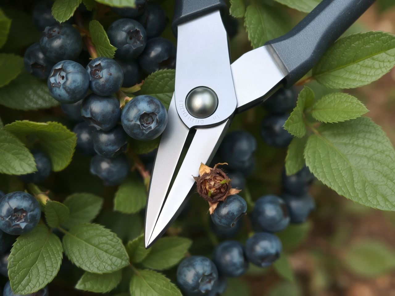 A metszés serkenti az áfonya bokor egészséges fejlődését.