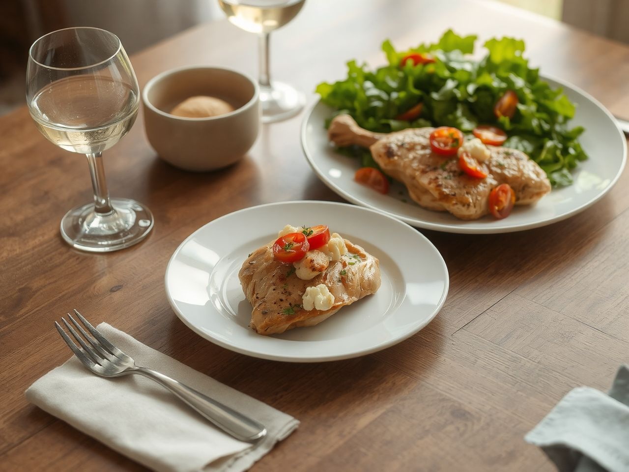 A paradicsomos-karfiolos sült csirke családi ebédhez ideális választás.