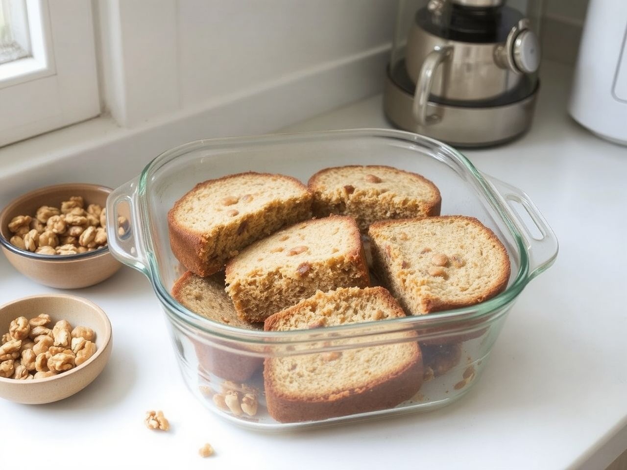 Az almás-diós sütemény hűtőben 3 napig friss marad.