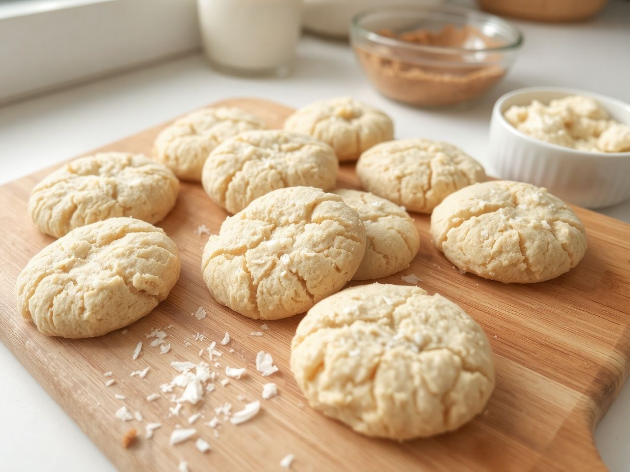 A tökéletes keksz titka a kókuszreszelék megfelelő pirítása.