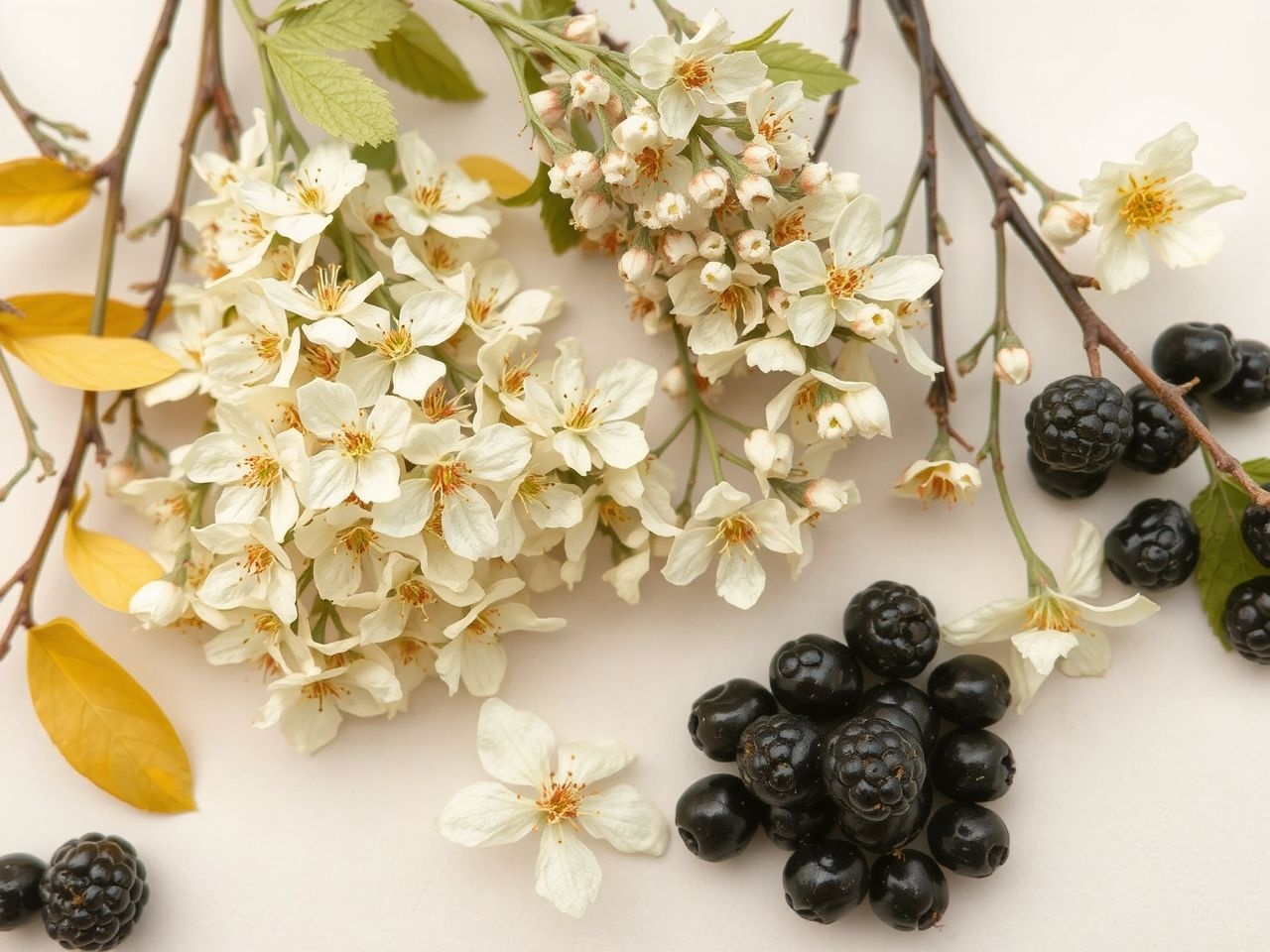 A sárga levelű bodza virágai és termései különféle gyógyhatásúak.