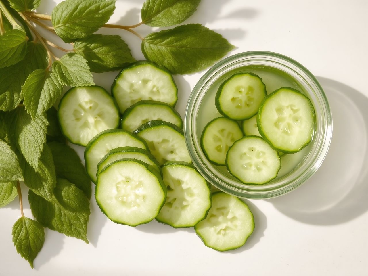 Az uborka hűsítő hatásával enyhíti a szem alatti duzzanatokat.