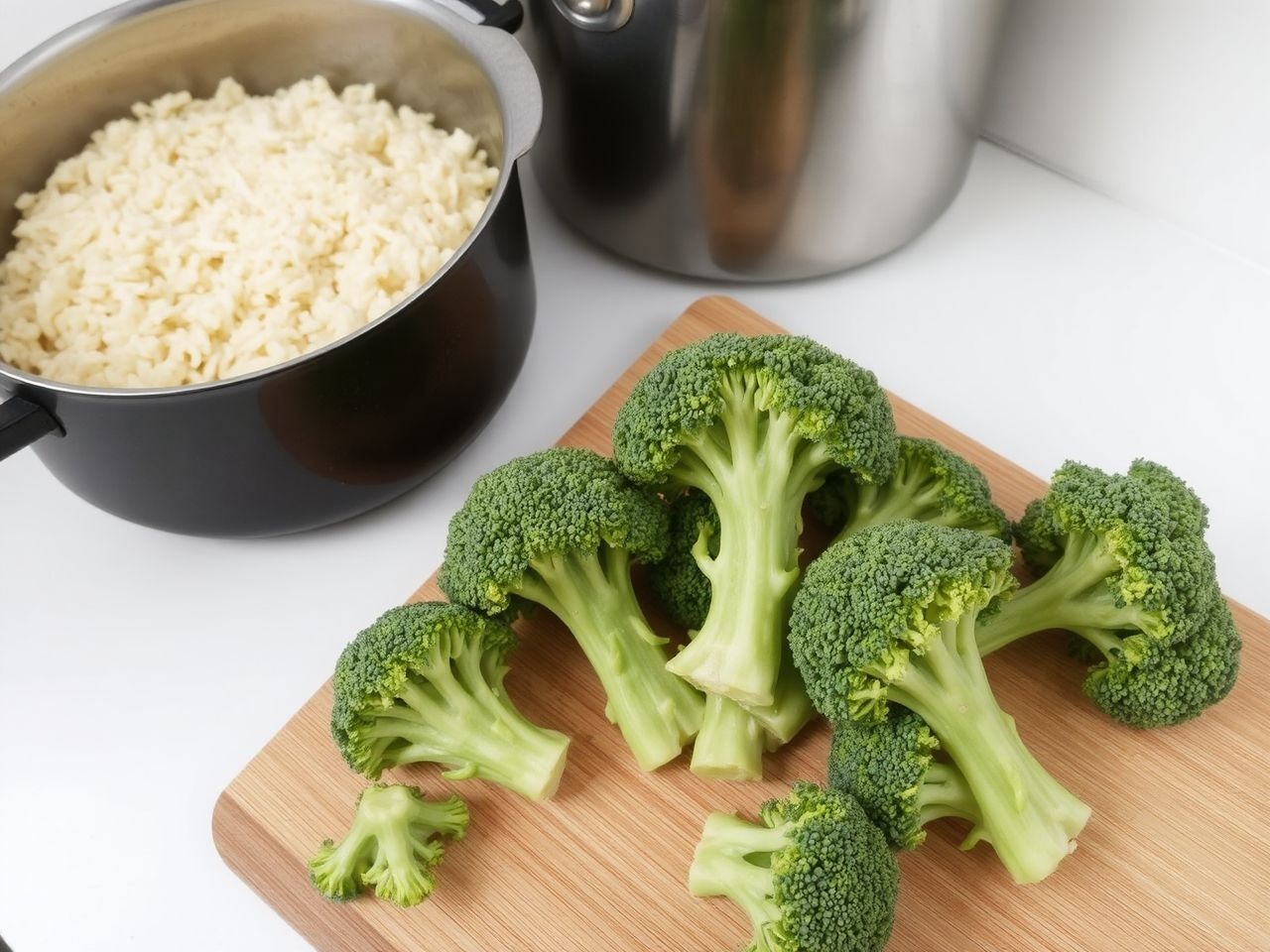 A brokkoli előfőzése gyorsabbá és krémesebbé teszi a rizottót.