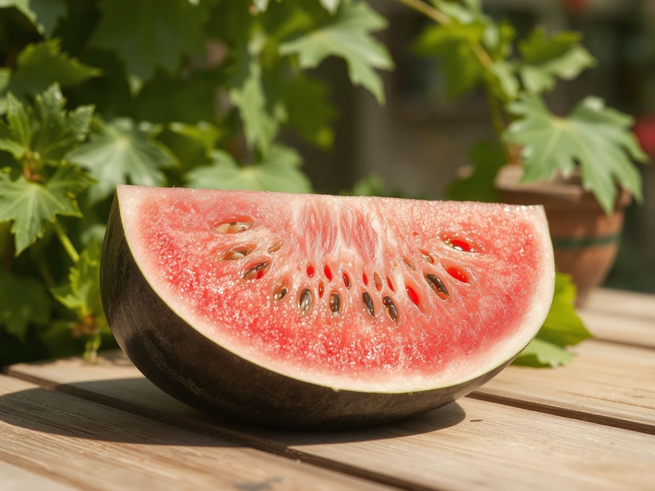 A fekete héjú görögdinnye nyár végén a legédesebb.