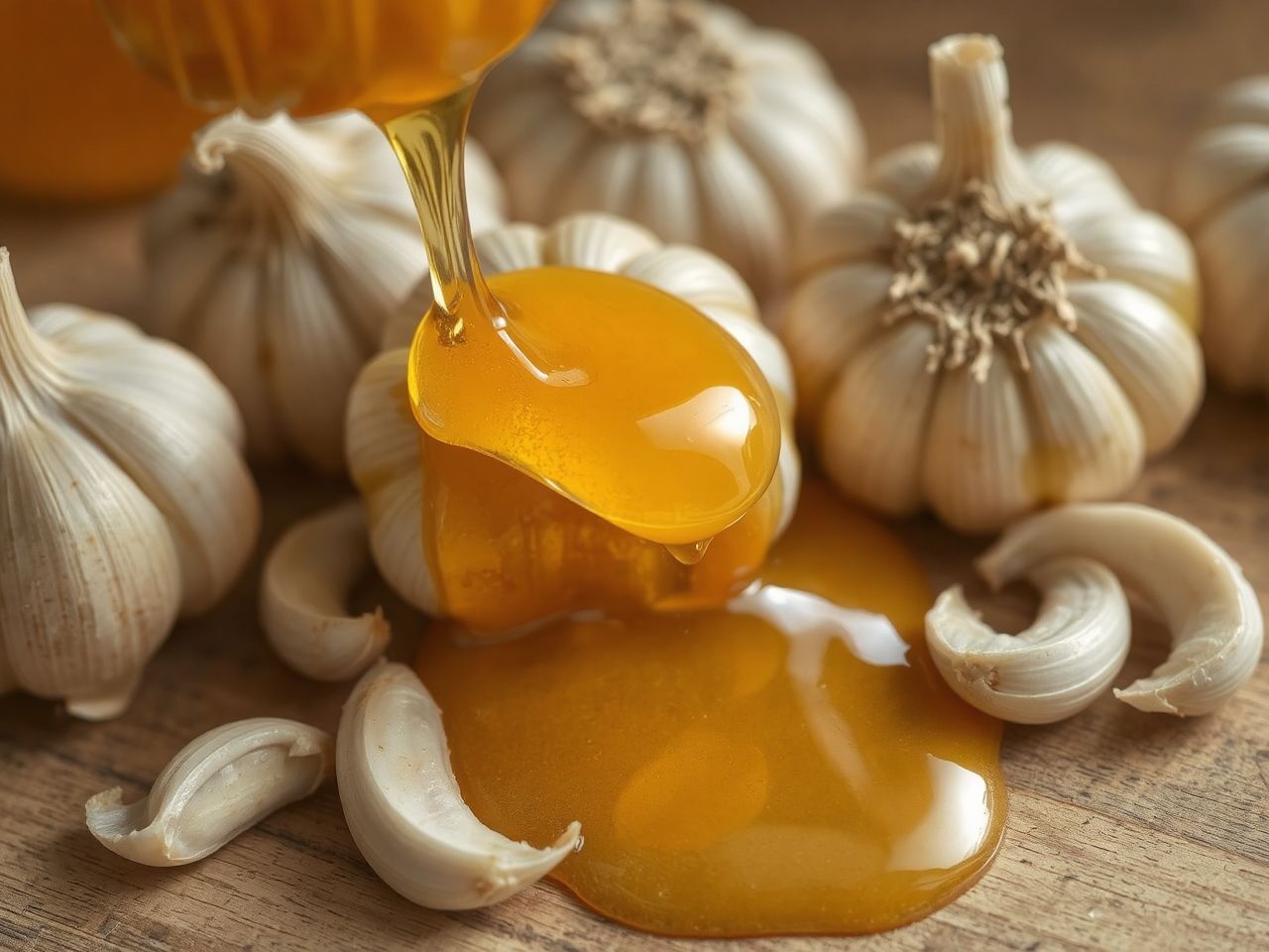 A mézben érlelt fokhagyma természetes antibiotikumként erősíti az immunrendszert.