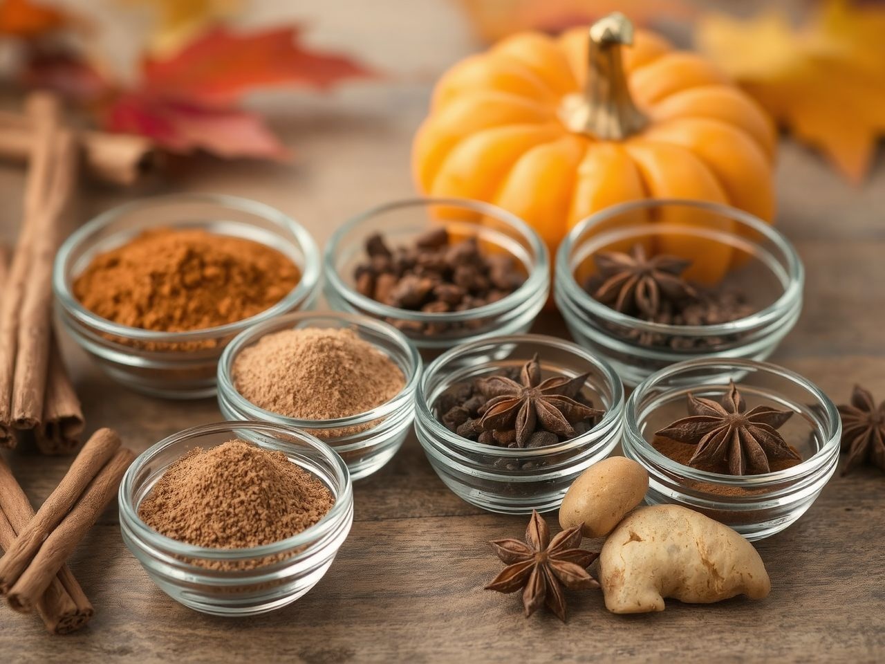 A házi sütőtök fűszerkeverék fahéjjal, szerecsendióval és szegfűszeggel készül.