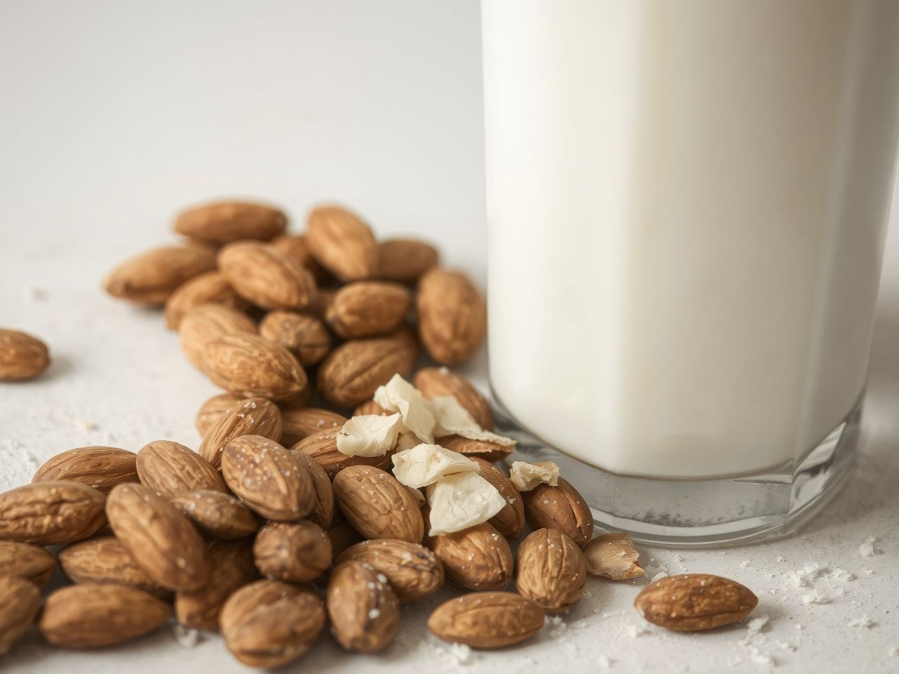 A kalcium a mandulában támogatja az erős csontok fejlődését.