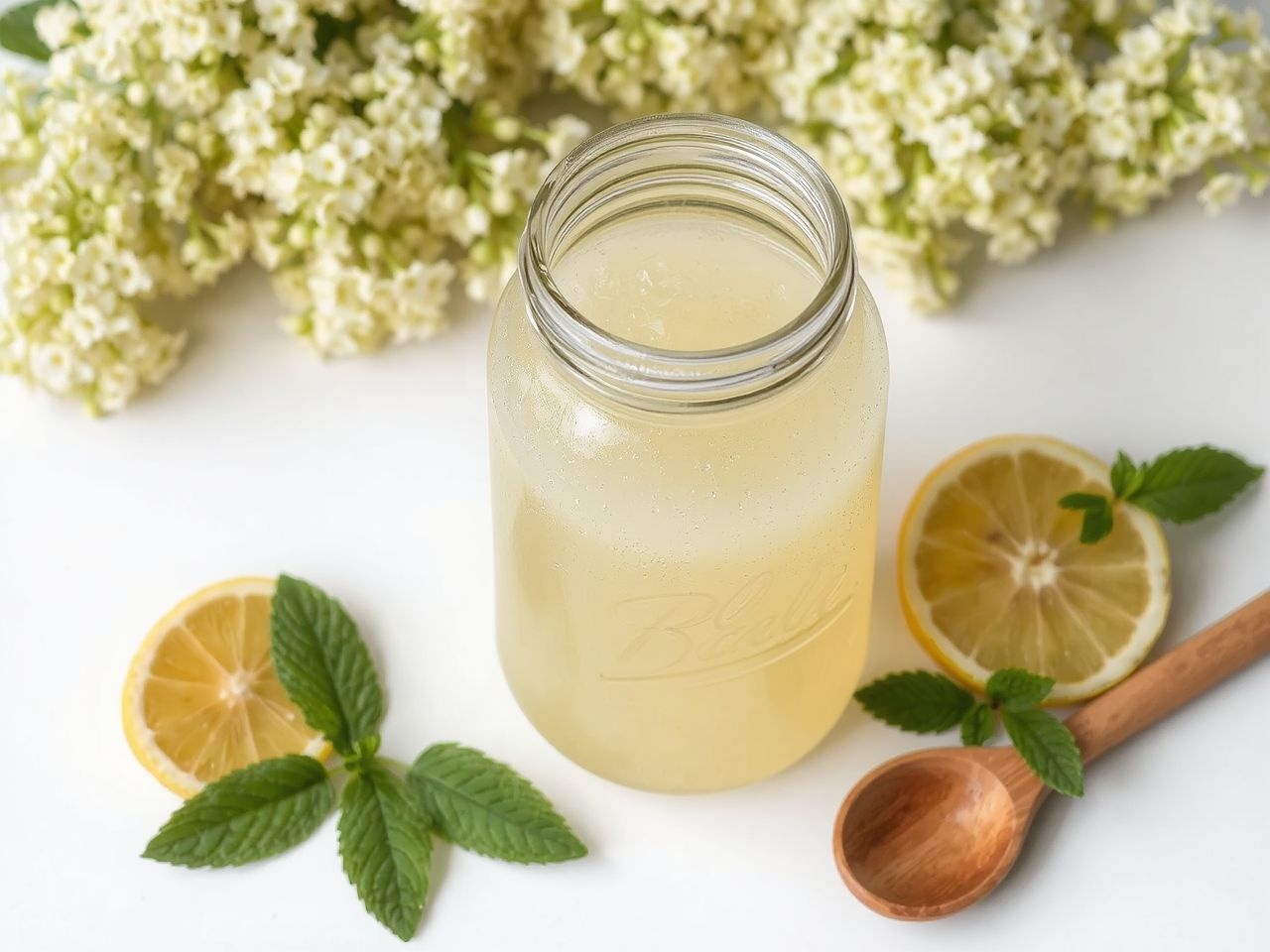 A bodzaszörp hazai kertből friss virágból készül, lépésről lépésre.