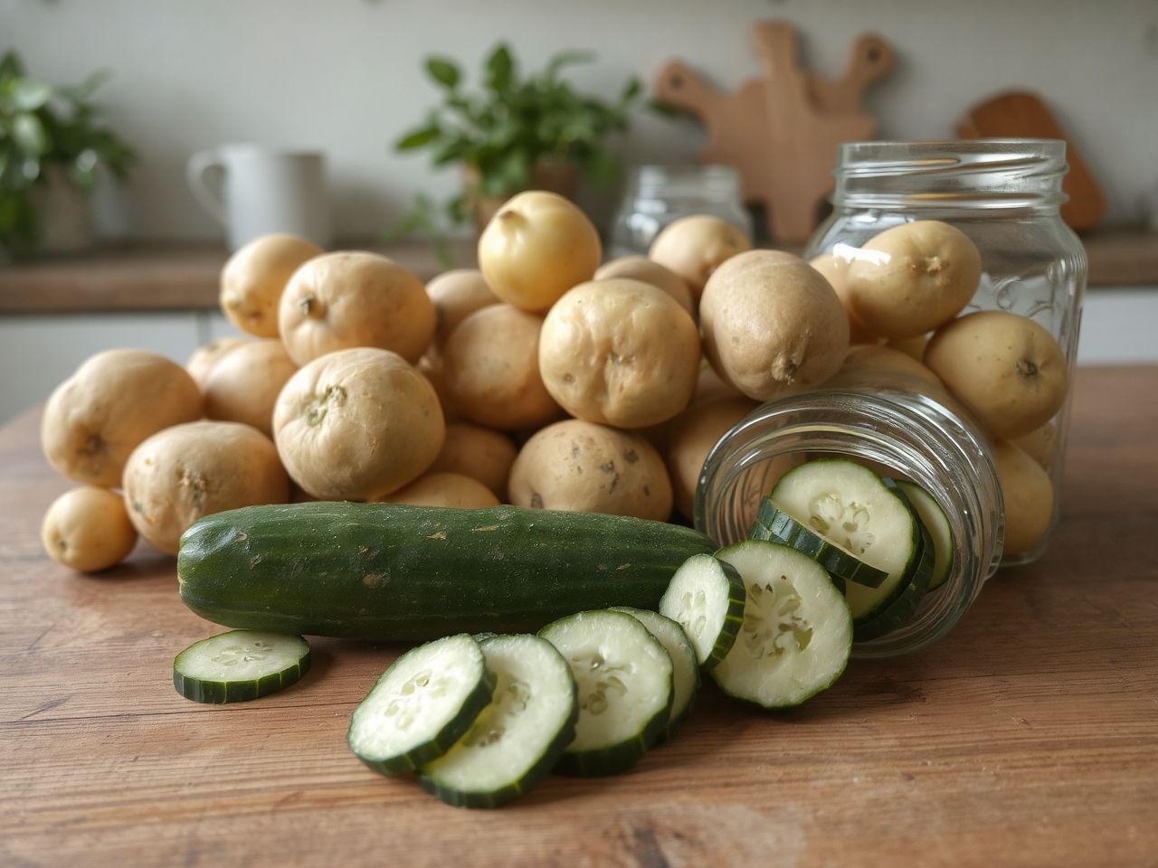 A kemény keményítő tartalmú burgonya ideális kovászos uborkához.