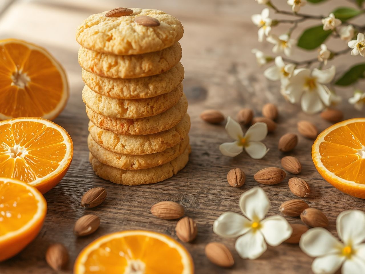 A narancsos-mandulás keksz mediterrán ünnepi asztalok kedvelt finomsága.