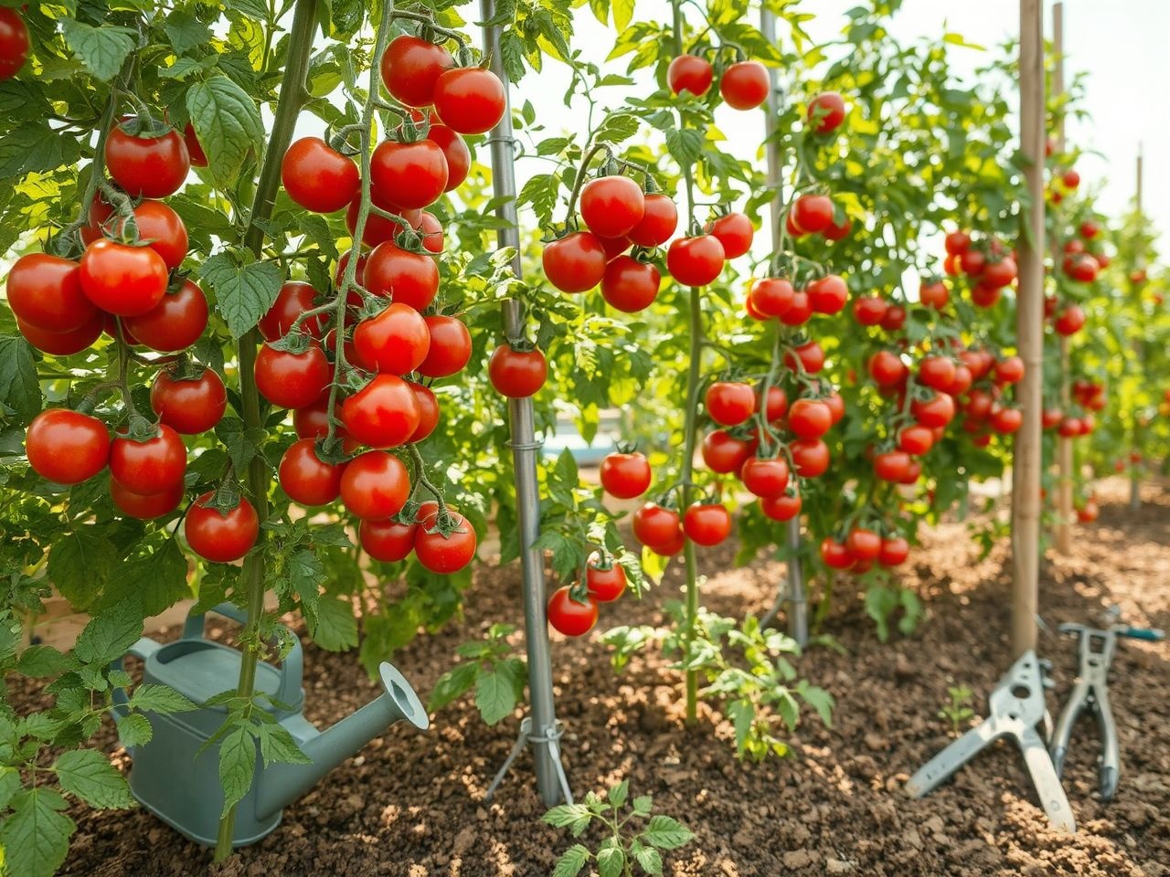 A rendszeres metszés növeli a fürtös paradicsom terméshozamát.