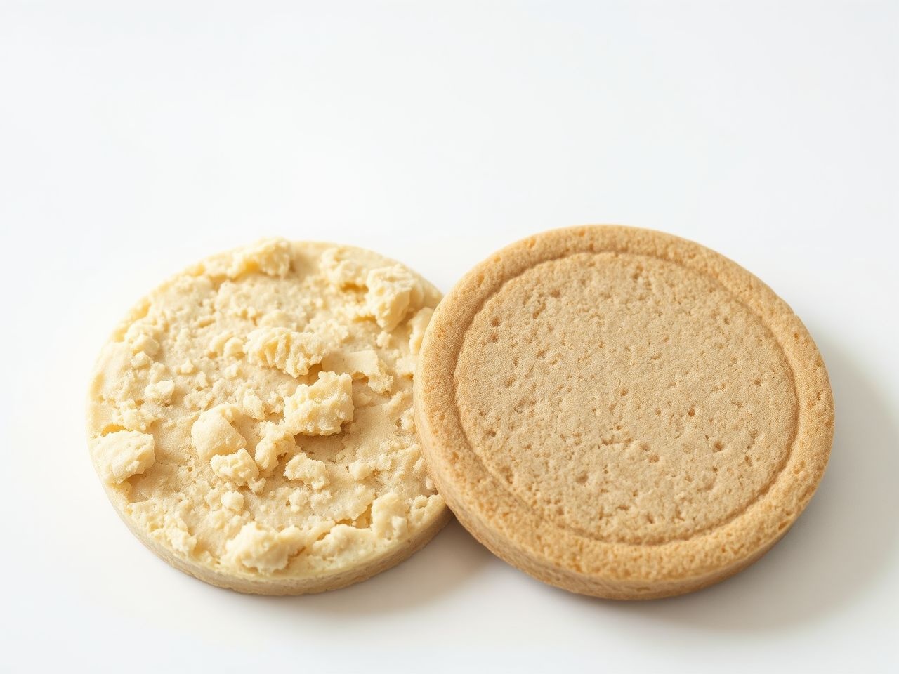 Az omlós tészta krémesebb, a kekszes réteg ropogósabb.