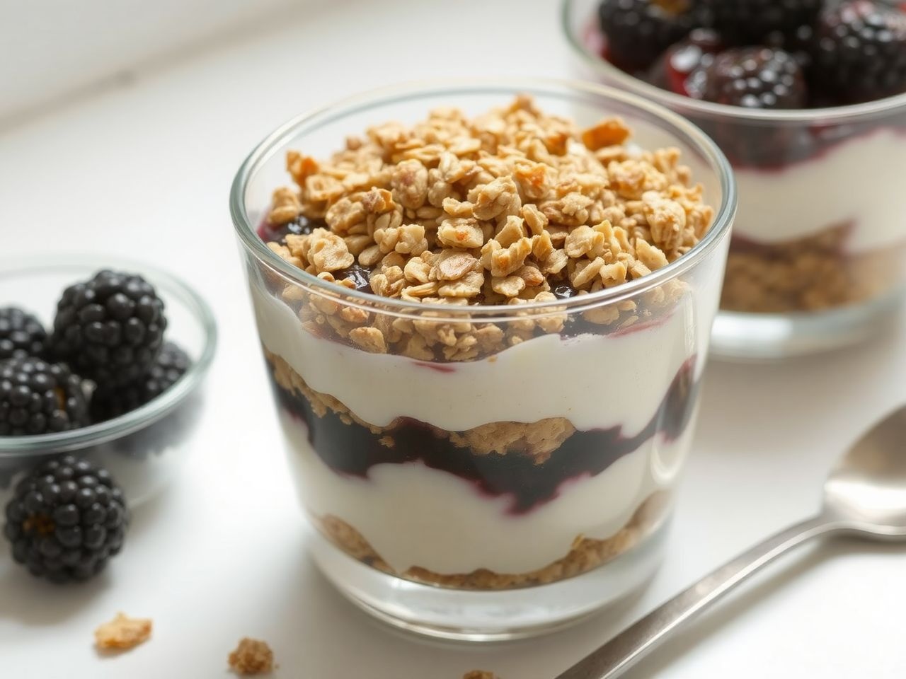 A ropogós alkotóelemek teszik a pohárkrémet igazán élvezetessé.