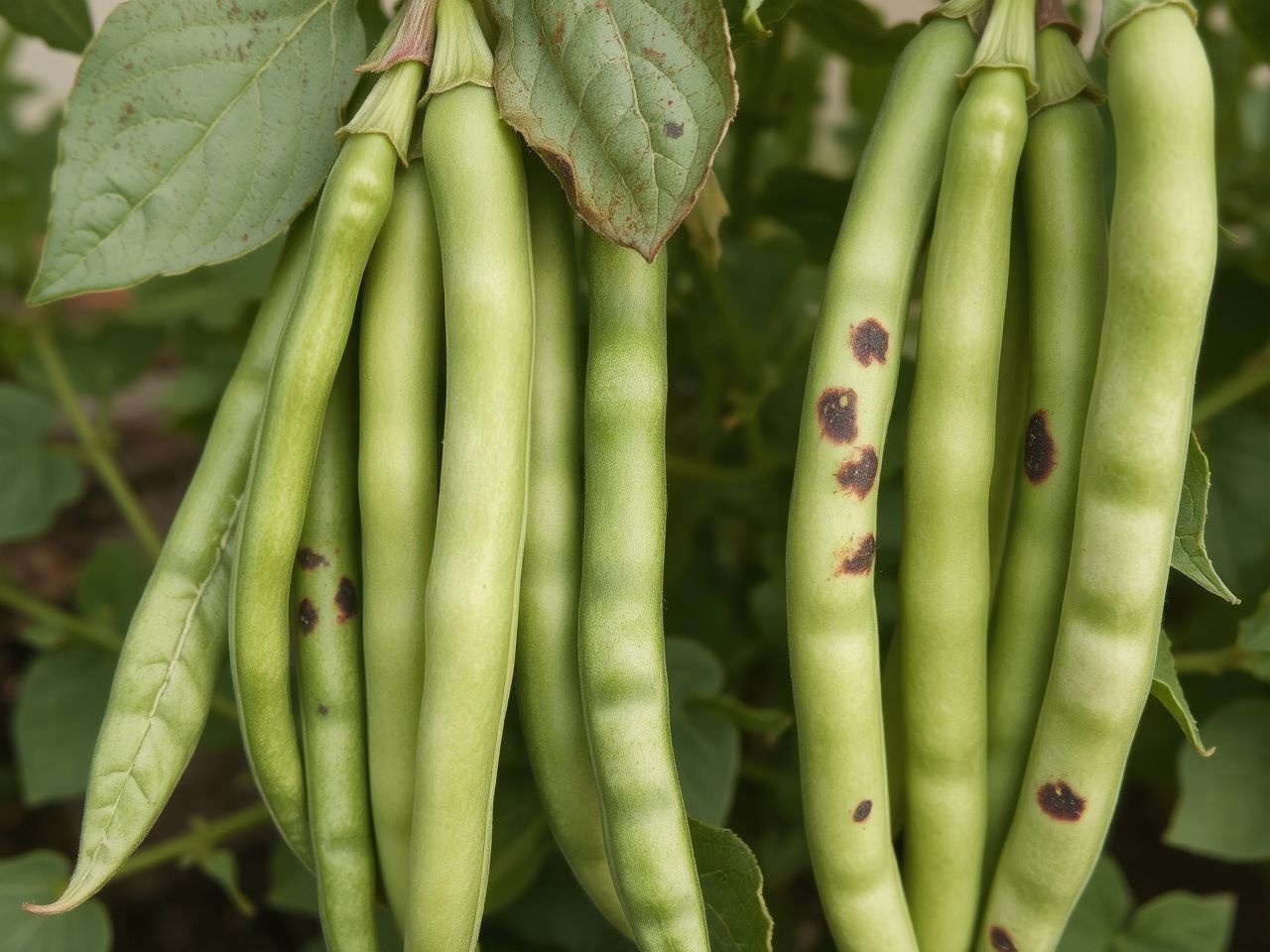 A zöldbabot leggyakrabban a mozaikvírus támadja meg.